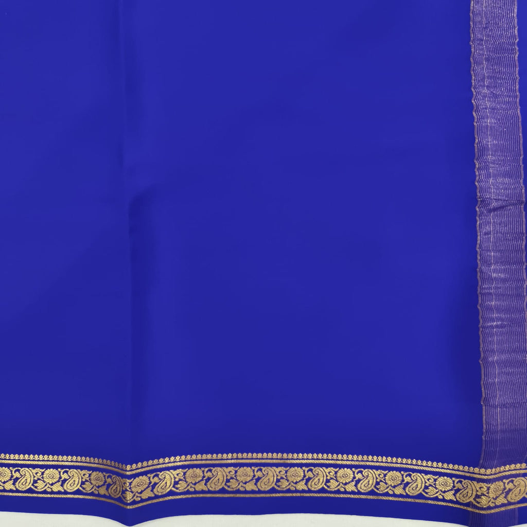 Pure Mysore Crepe Silk Saree – Dark Blue