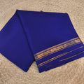 Pure Mysore Crepe Silk Saree – Dark Blue