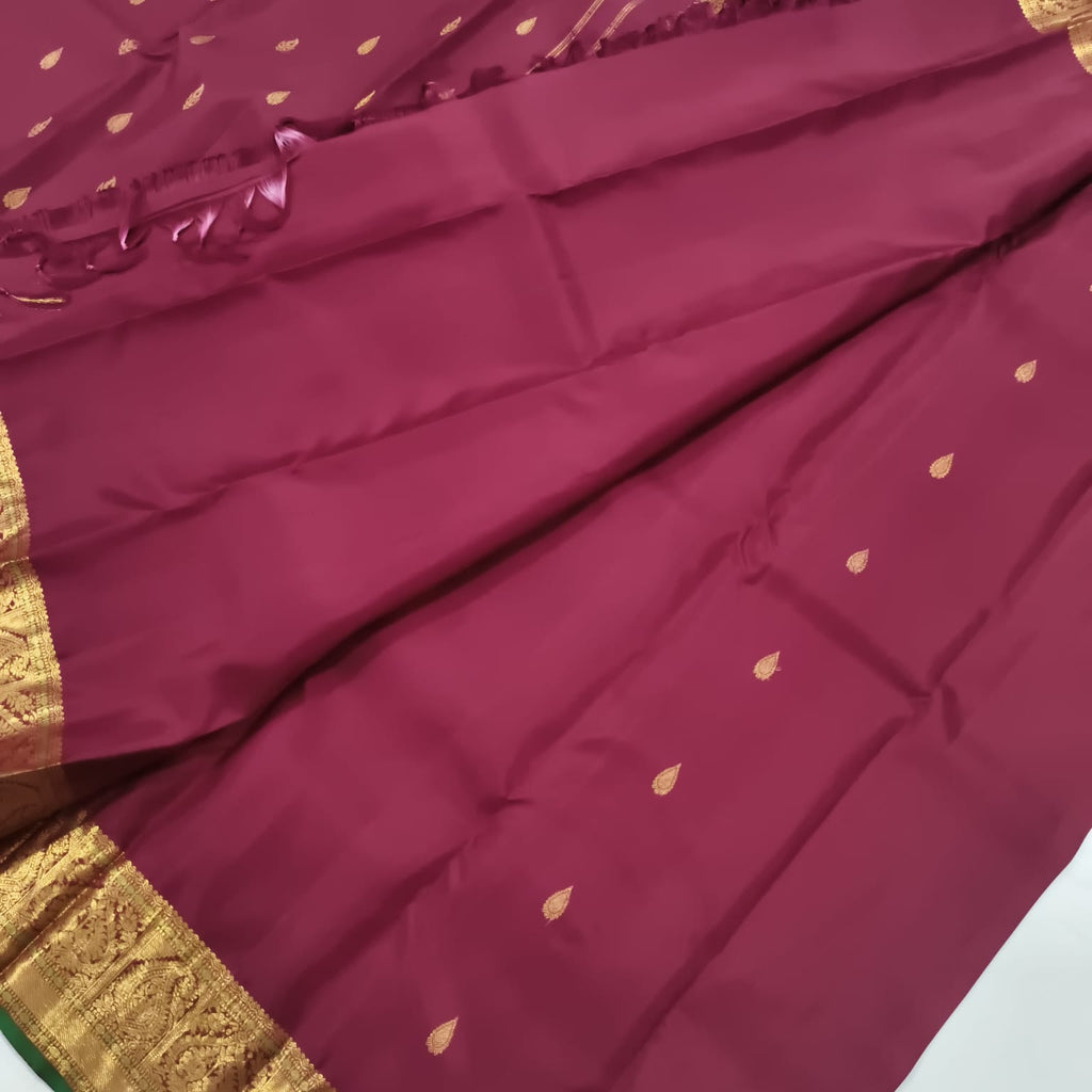 Pure Kanchipuram Silk Saree –Maroon Color