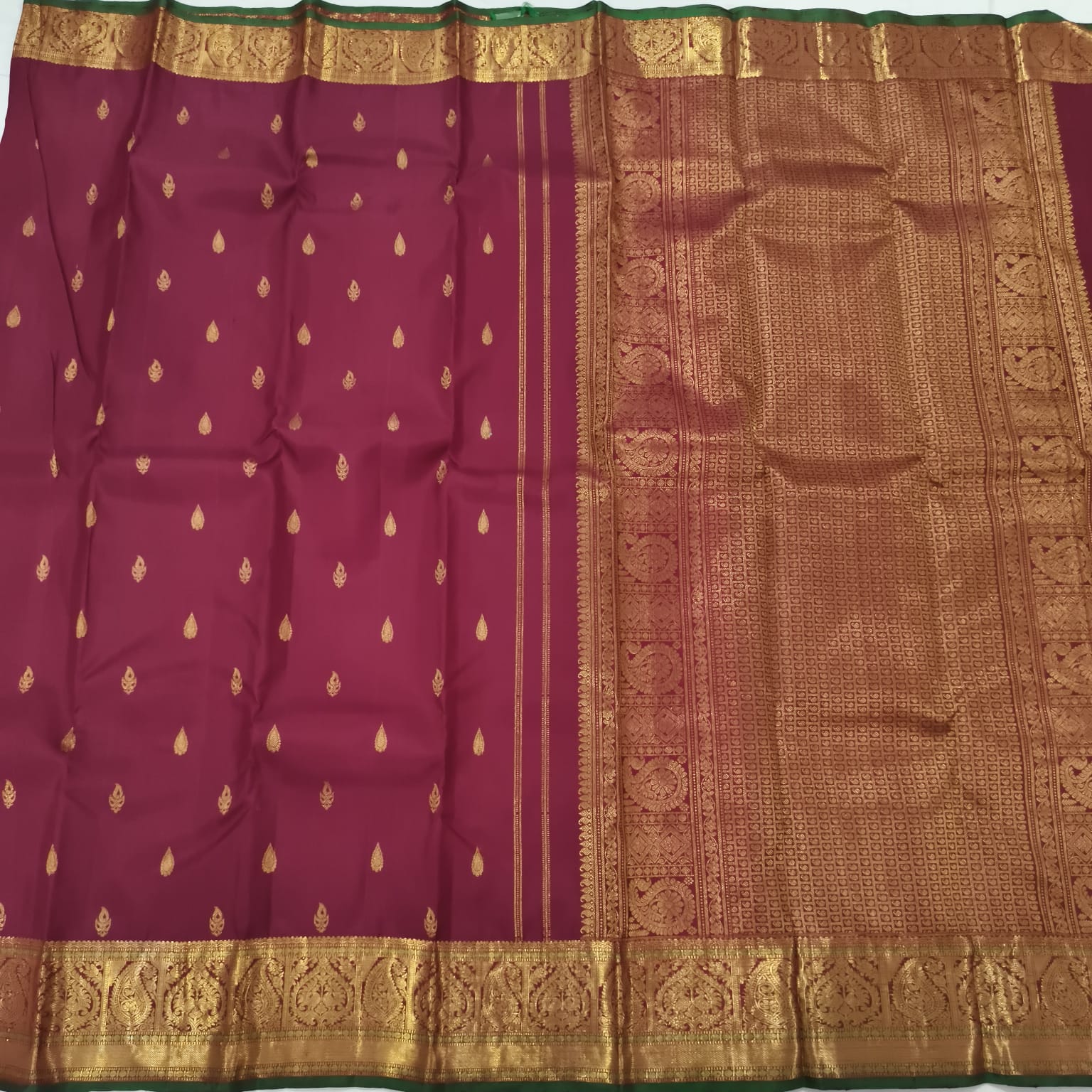 Pure Kanchipuram Silk Saree –Maroon Color