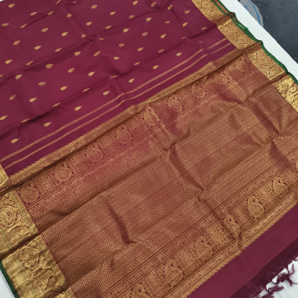 Pure Kanchipuram Silk Saree –Maroon Color