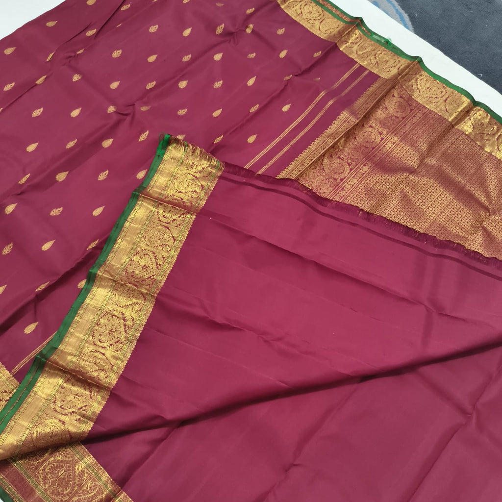Pure Kanchipuram Silk Saree –Maroon Color