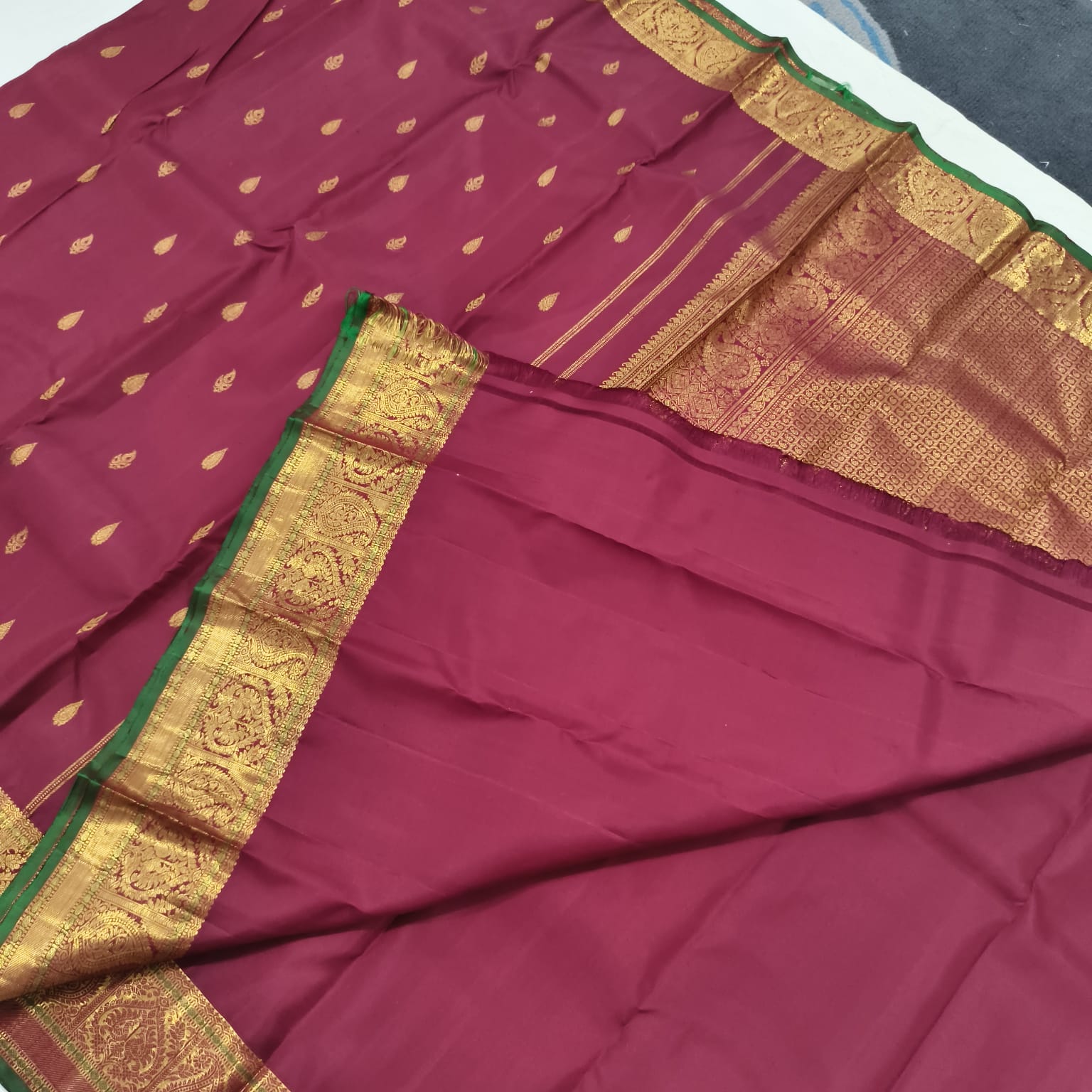 Pure Kanchipuram Silk Saree –Maroon Color