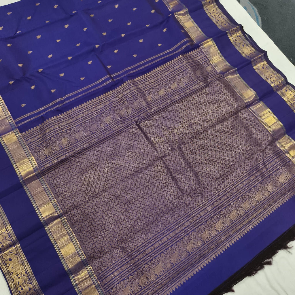 Pure Kanchipuram Silk Saree –Royal Blue