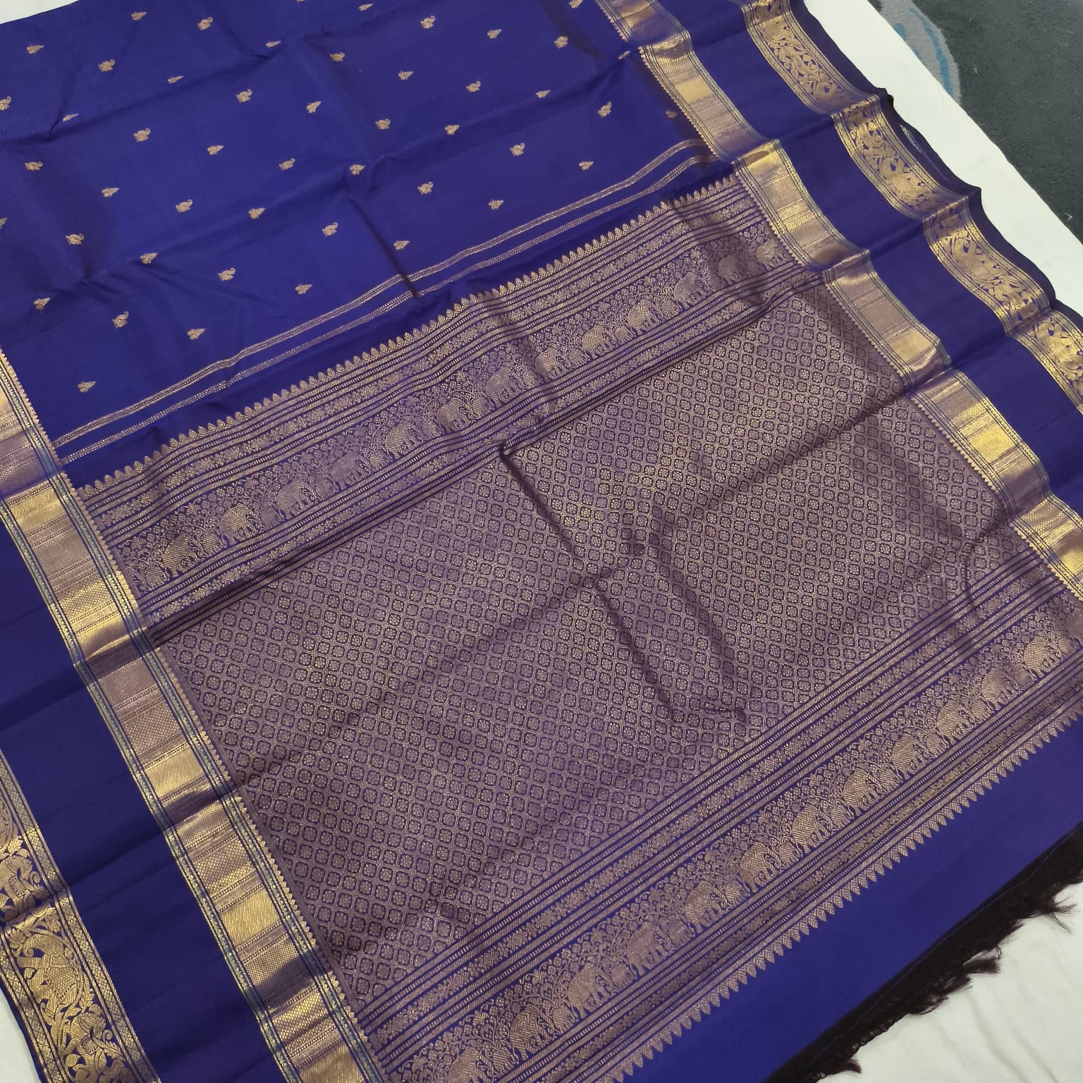 Pure Kanchipuram Silk Saree –Royal Blue