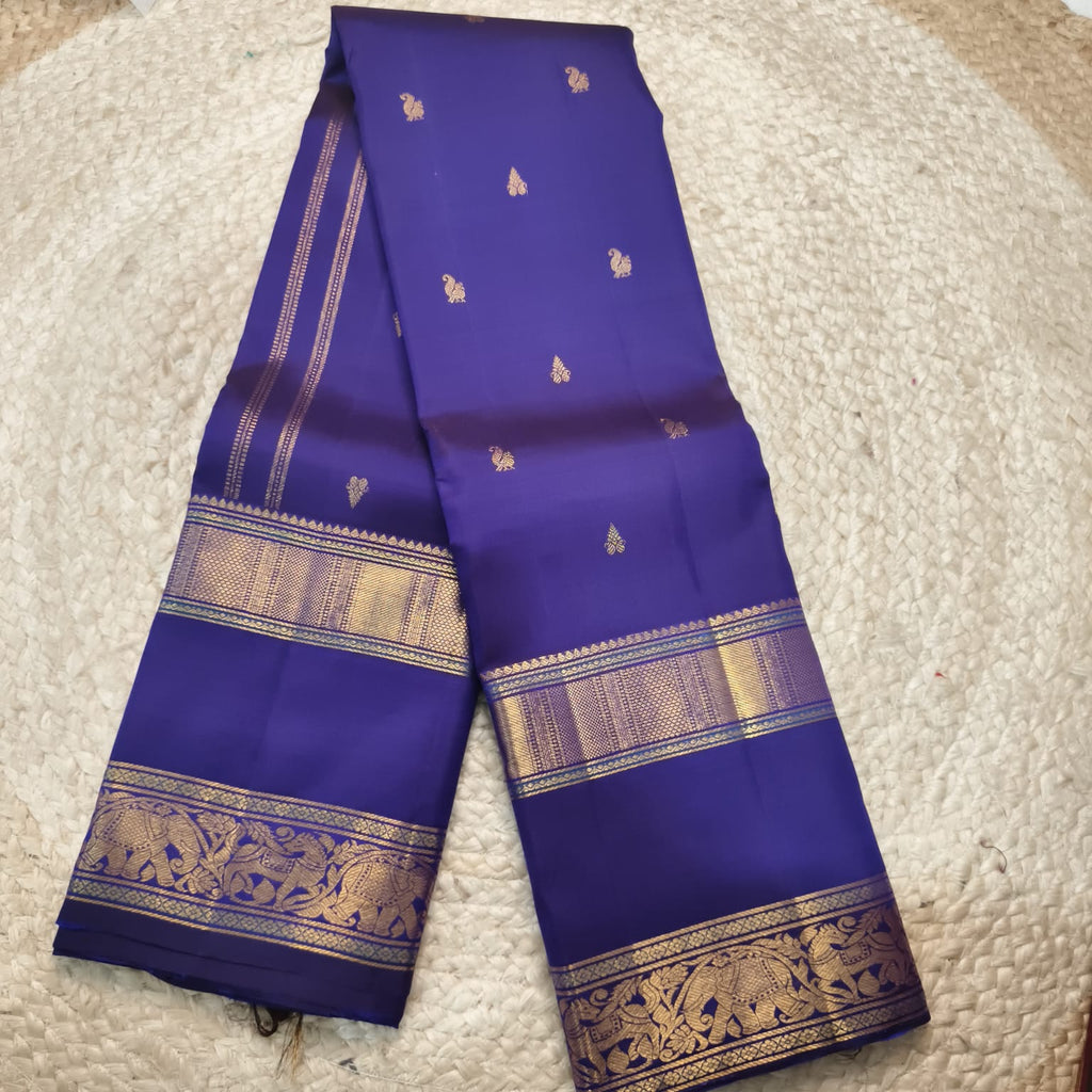 Pure Kanchipuram Silk Saree –Royal Blue