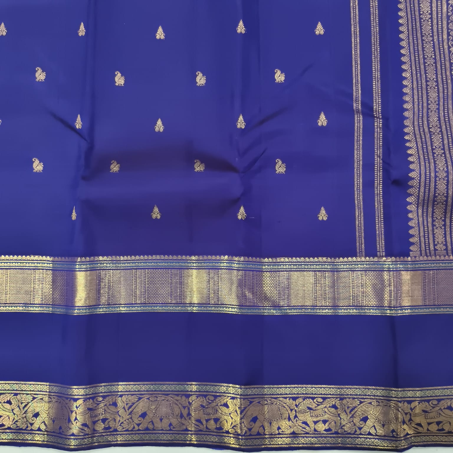 Pure Kanchipuram Silk Saree –Royal Blue