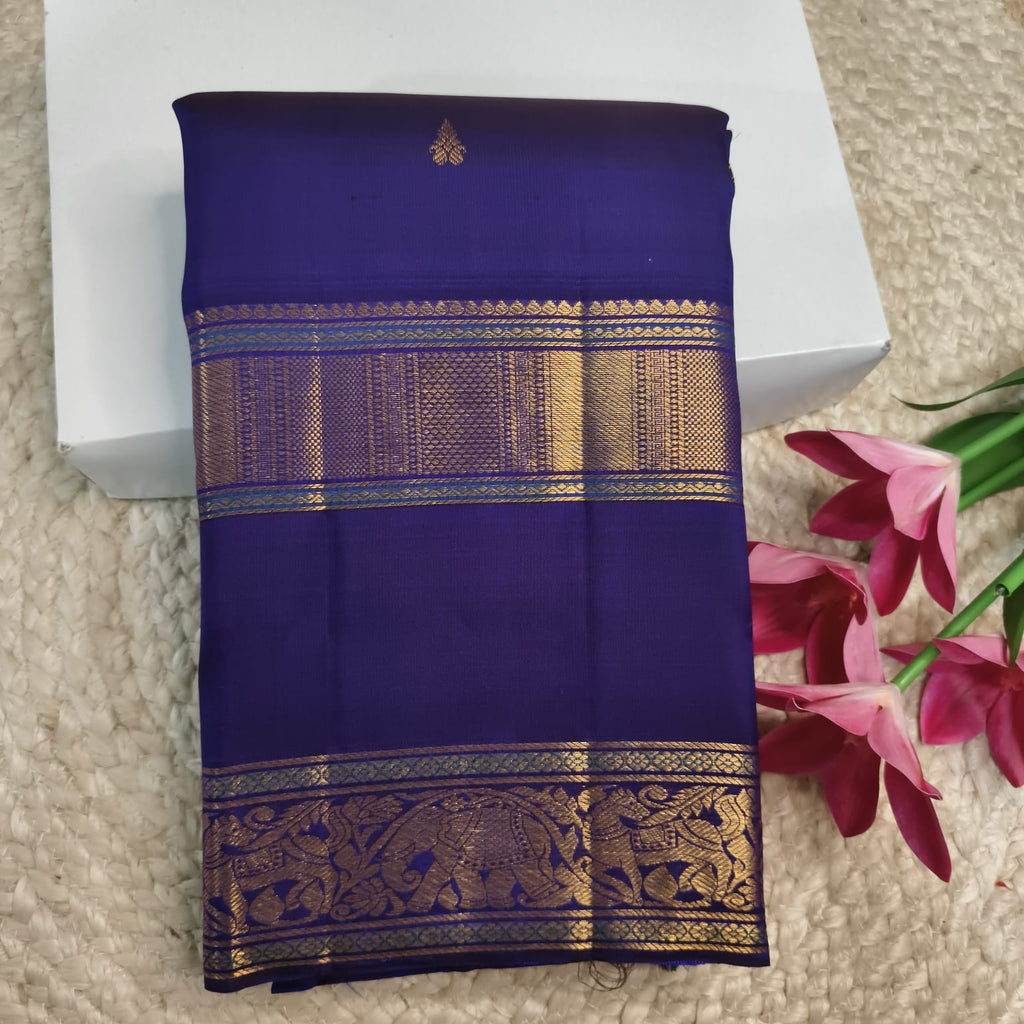 Pure Kanchipuram Silk Saree –Royal Blue