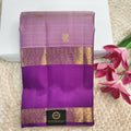 Pure Kanchipuram Silk Saree – Light Purple and Magenta with Bentex