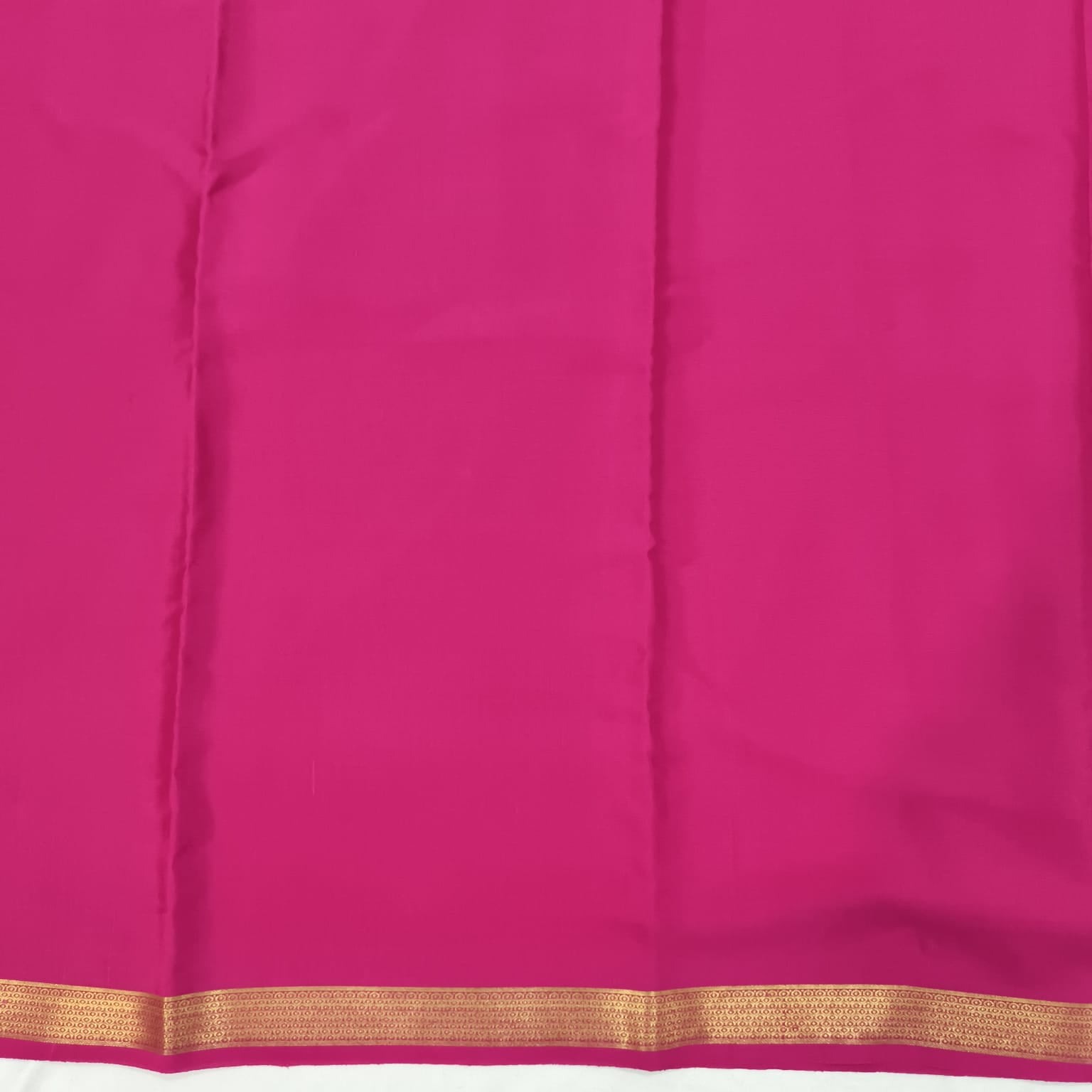Pure Mysore Crepe Silk Saree – Rani Pink