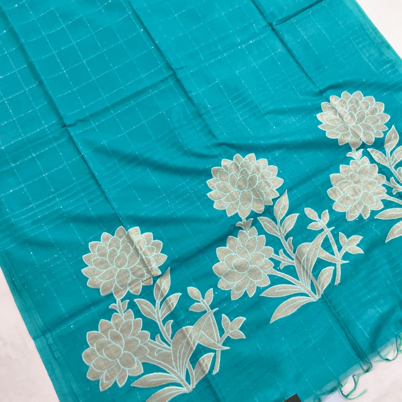 Blue Semi Tussar Saree