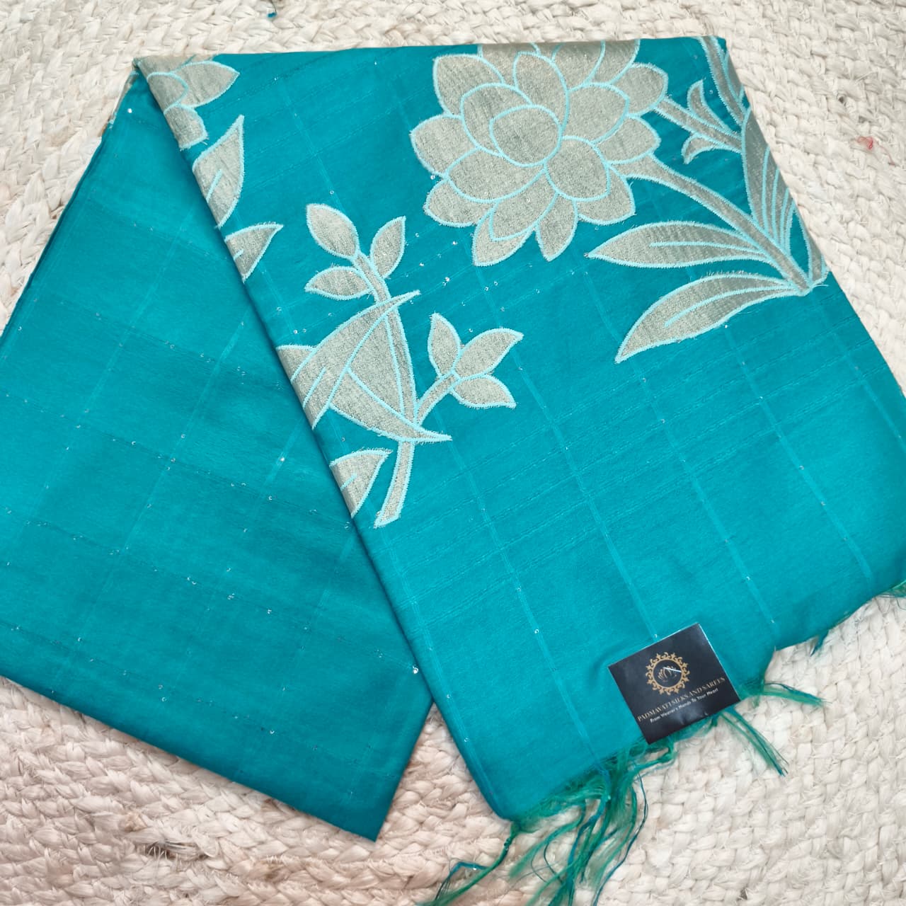 Blue Semi Tussar Saree