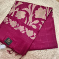 Magenta Pink Tussar Saree
