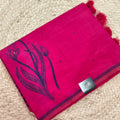 Pink Silk Blend Cotton Saree