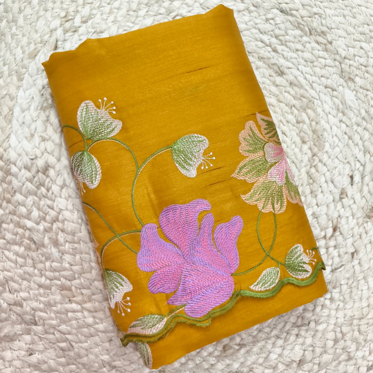 Yellow Tussar Saree