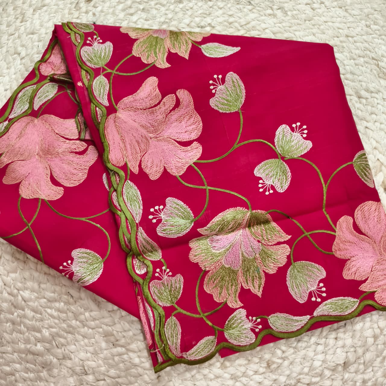 Pink Tussar Saree