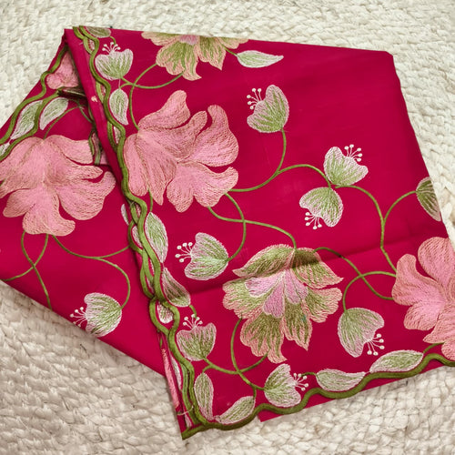 Pink Tussar Saree