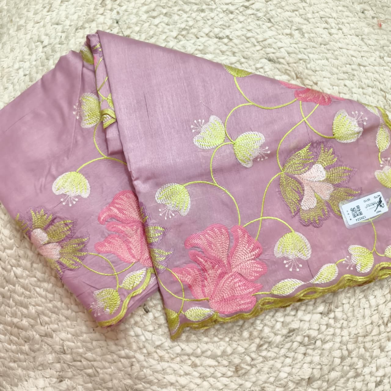 Lavender Tussar Saree