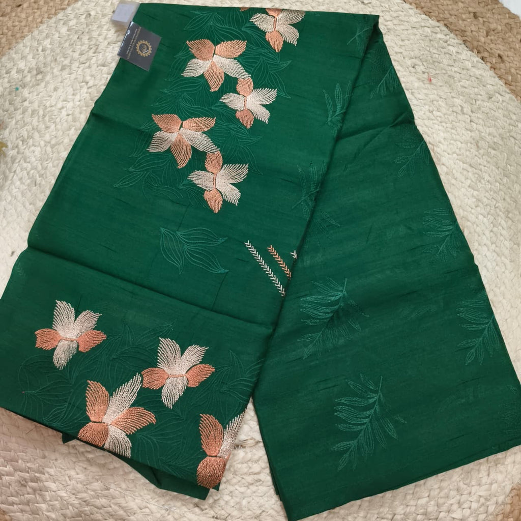 Green Tussar Saree