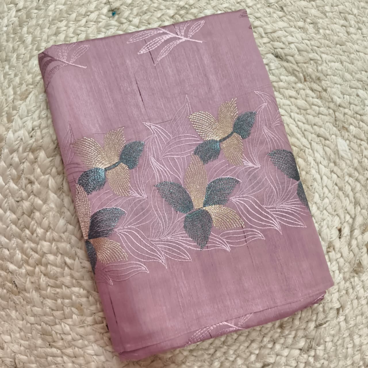 Lavender Tussar Saree