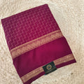 Viscose Crepe Saree- Wine