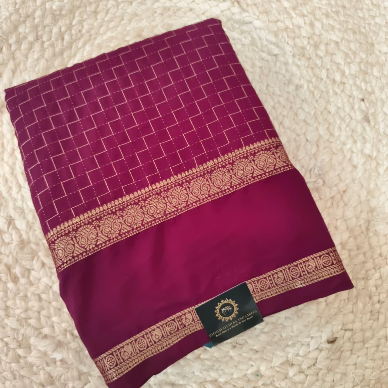 Viscose Crepe Saree- Wine