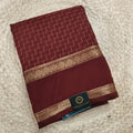 Viscose Crepe Saree- Brown