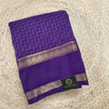 Viscose Crepe Saree- Purple
