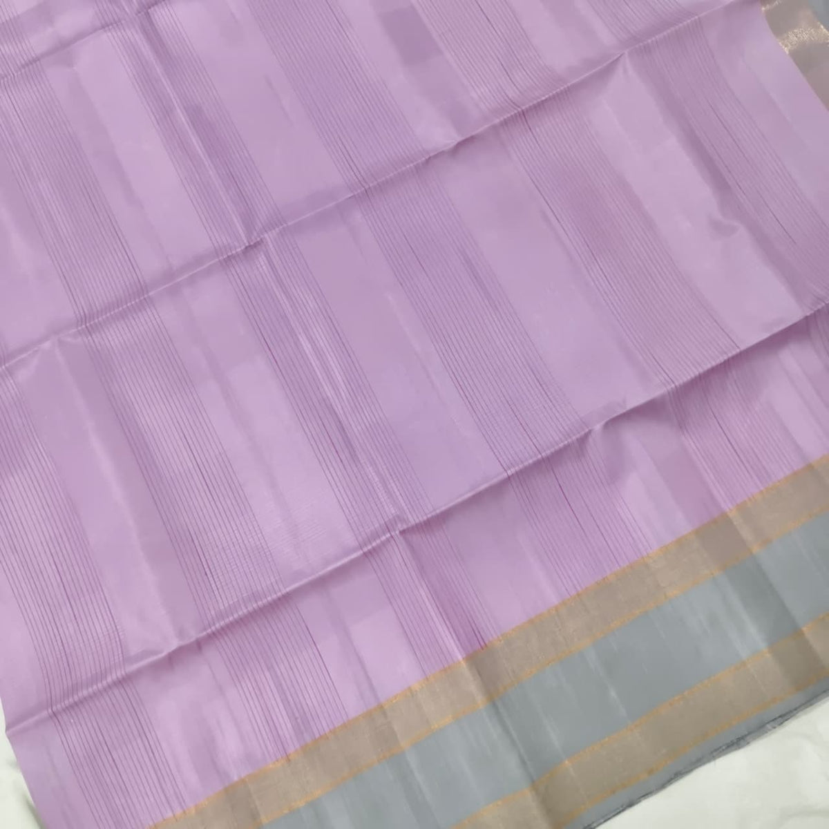 Pure Kanchi Soft Silk Saree – Lavender and Grey