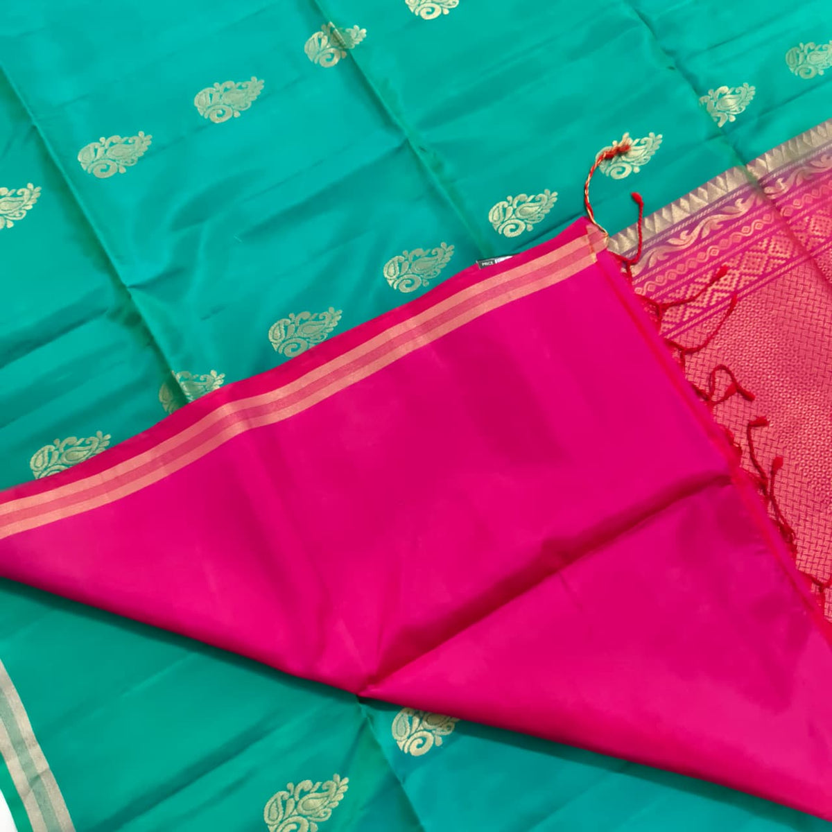 Pure Kanchi Soft Silk Saree – Rama Green and Magenta