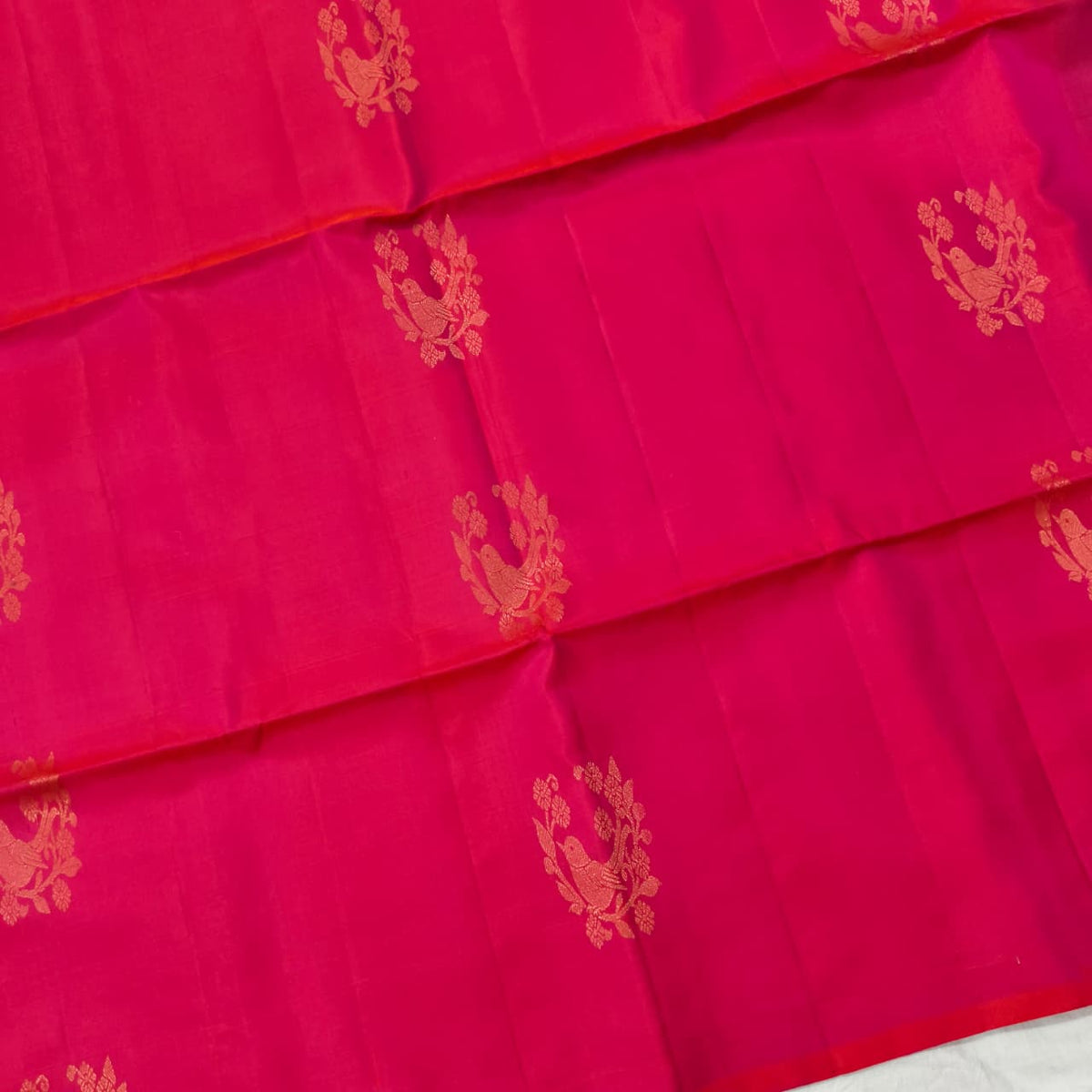 Pure Kanchi Soft Silk Saree – Rani Pink and Rexona Contrast