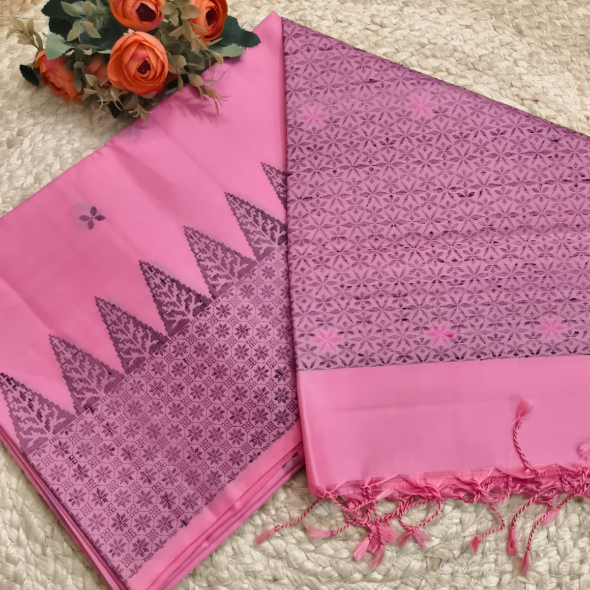 Pure Kanchi Soft Silk Saree – Light Pink