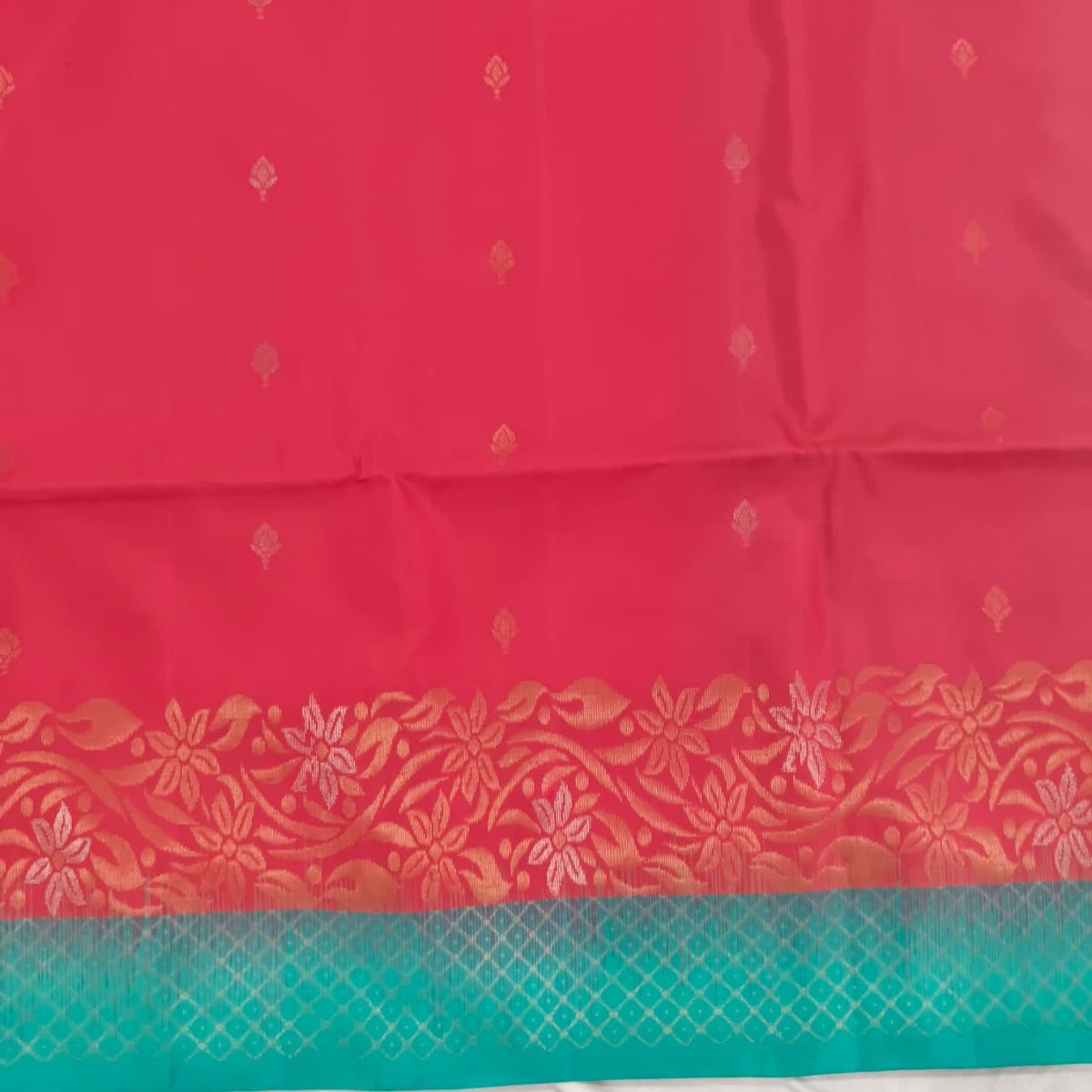 Pure Kanchi Soft Silk Saree – Pink and Light Blue