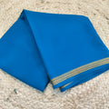 Pure Mysore Crepe Silk Saree – Blue Color (Self)