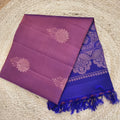 Soft Silk Saree – Pink and Royal blue Contrast