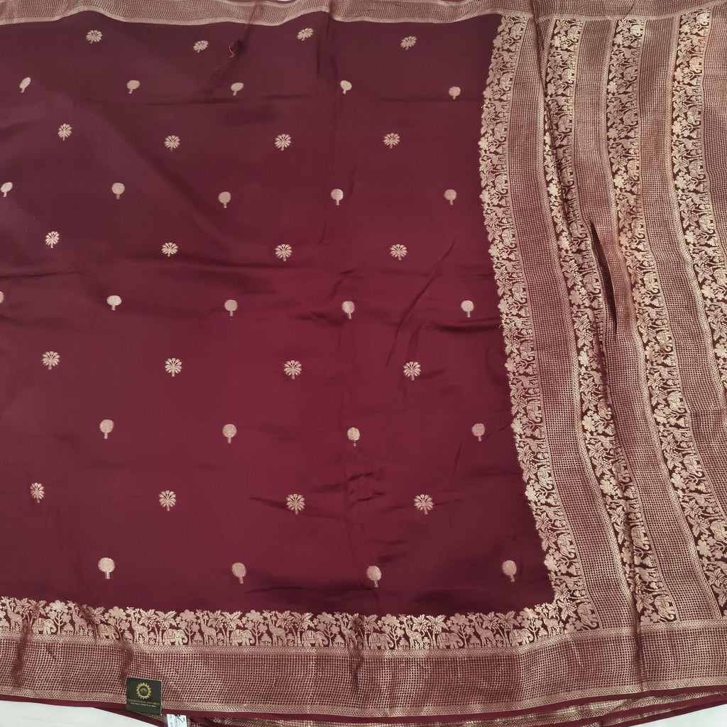 Dola Viscose Saree- Deep Wine