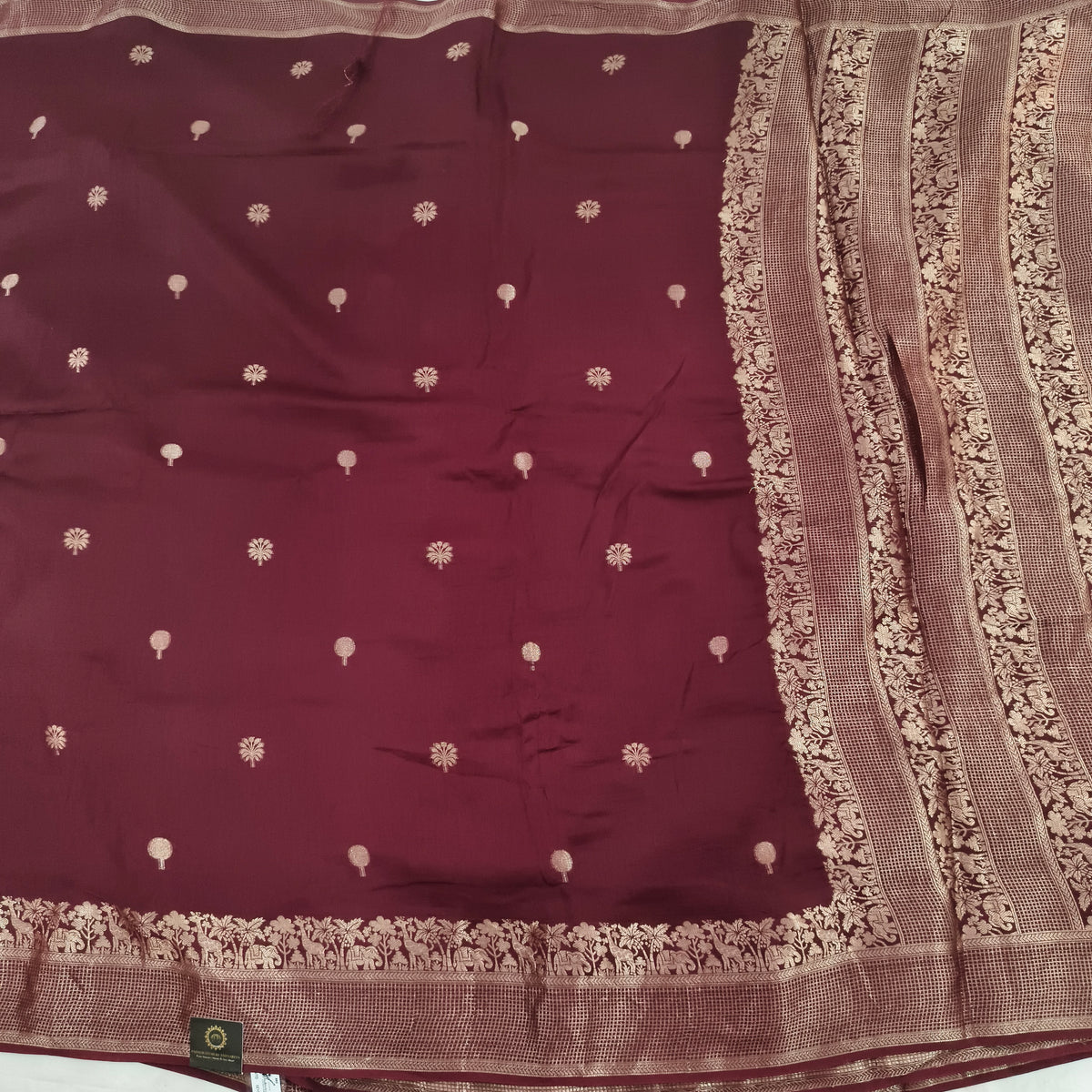 Dola Viscose Saree- Deep Wine
