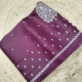 Deep Wine and Green Butter Silk saree