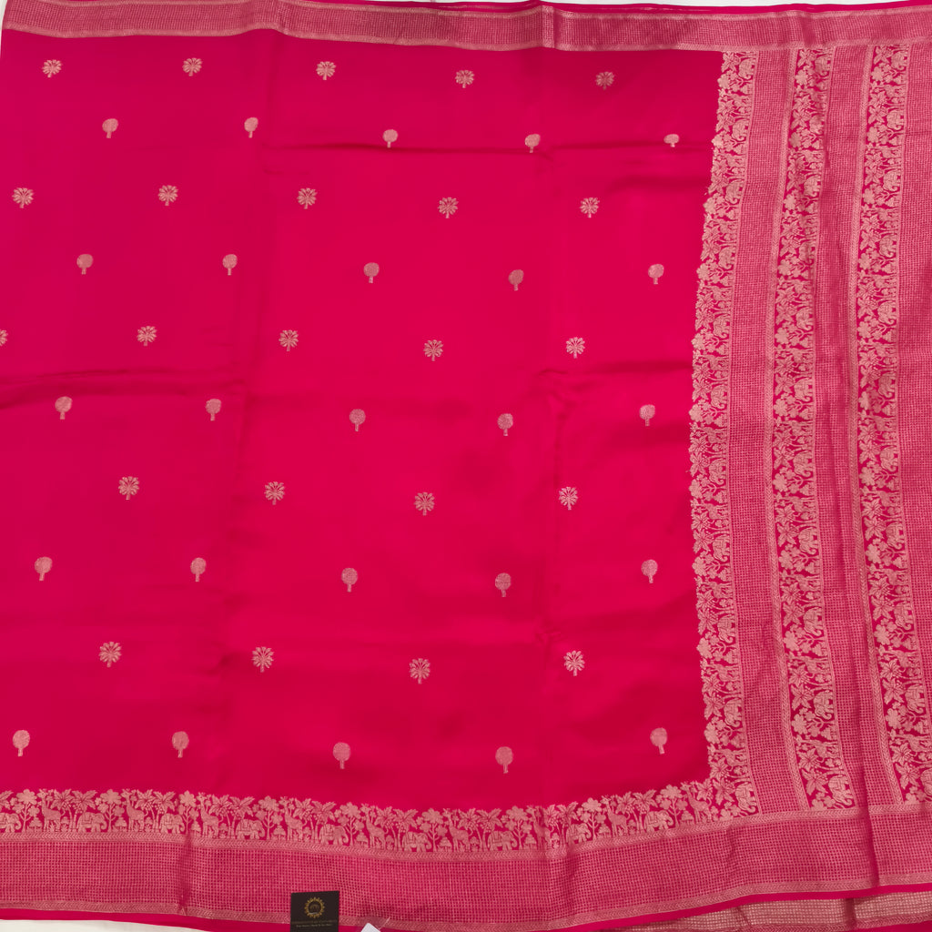 Dola Viscose Saree- Rani Pink