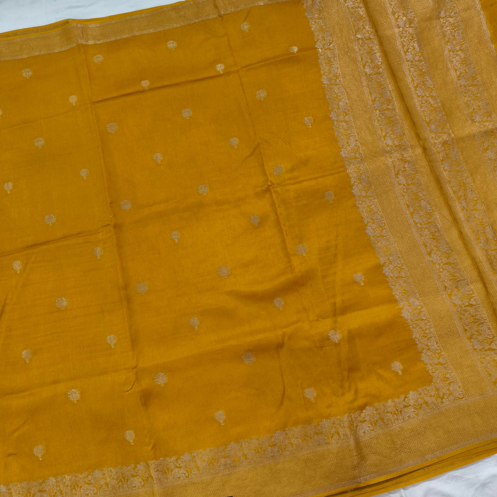 Dola Viscose Saree- Yellow