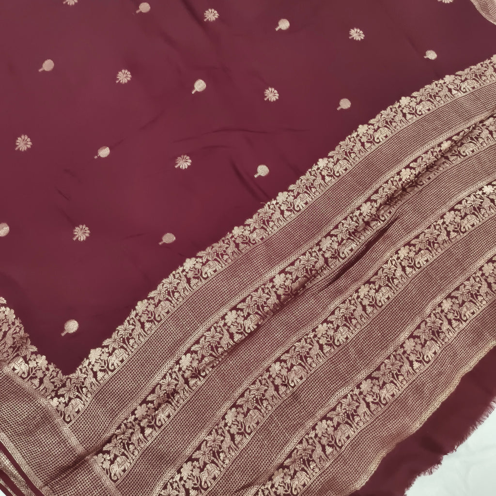 Dola Viscose Saree- Deep Wine