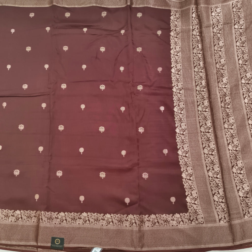 Dola Viscose Saree- Coffee Brown