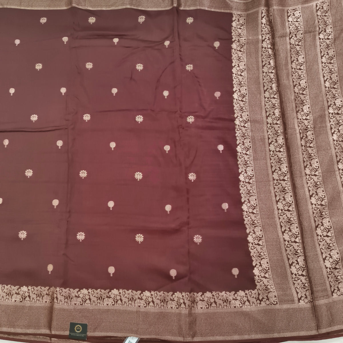 Dola Viscose Saree- Coffee Brown