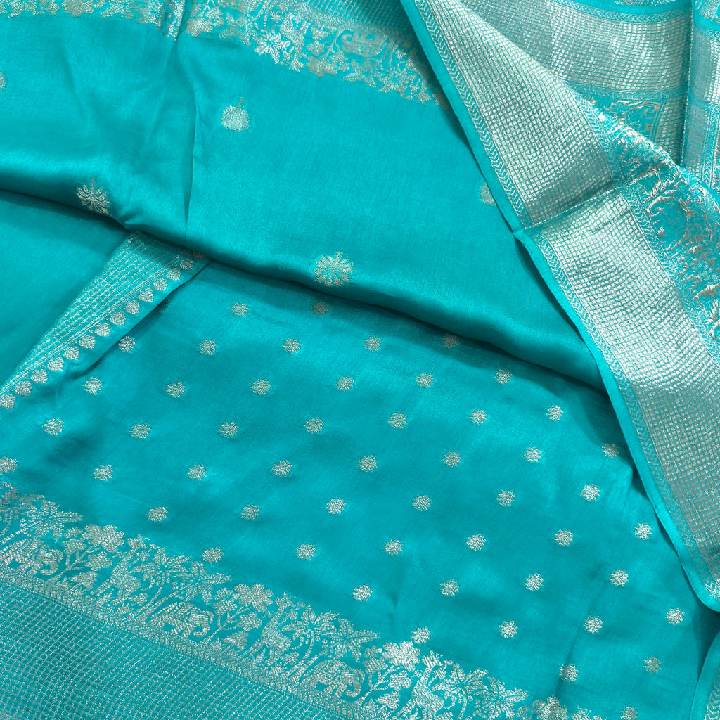 Dola Viscose Saree- Light Blue